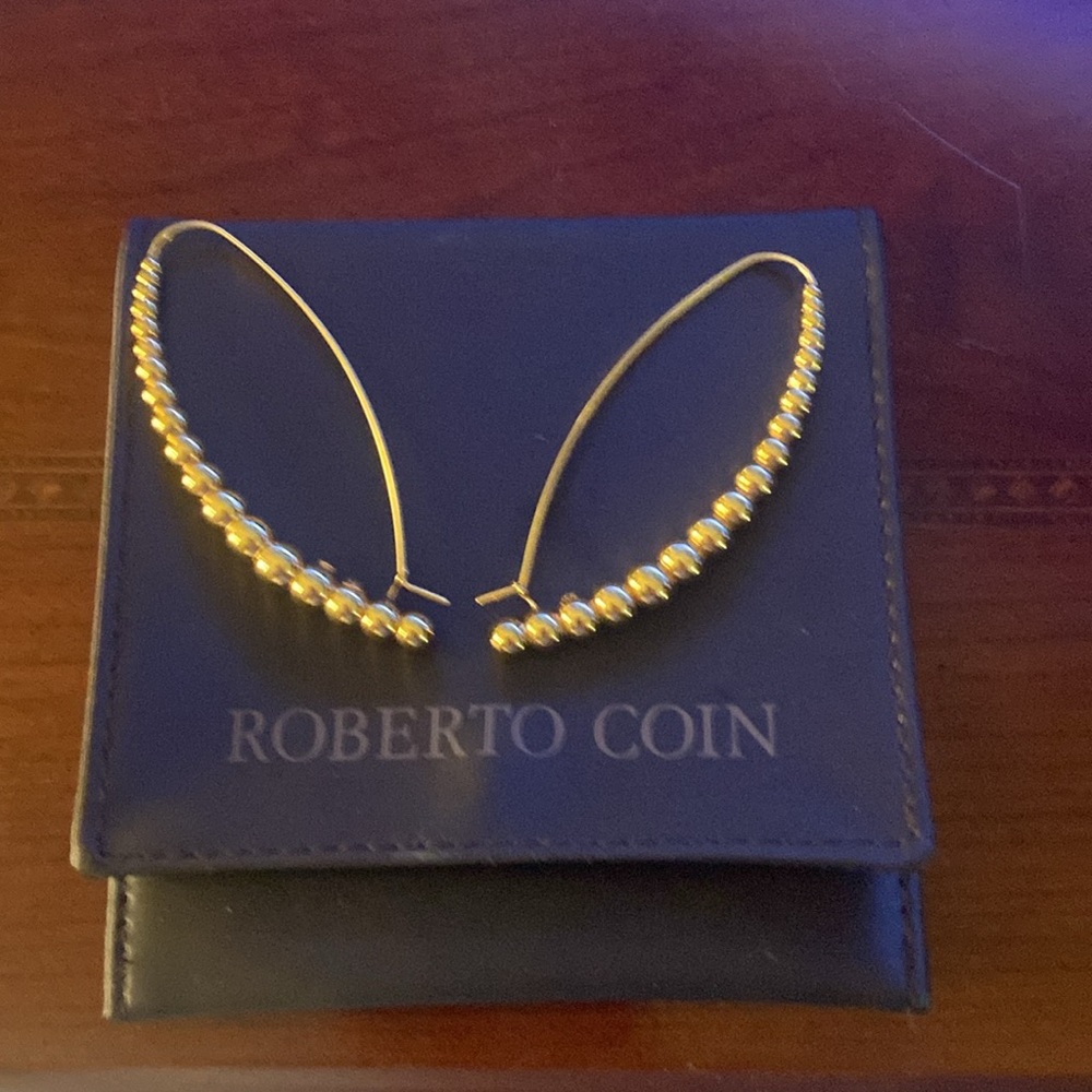 Roberto Coin 18kt Yellow Gold Graduated Beaded Earrings